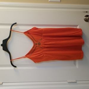 NWT Orange Studded Tank. Large